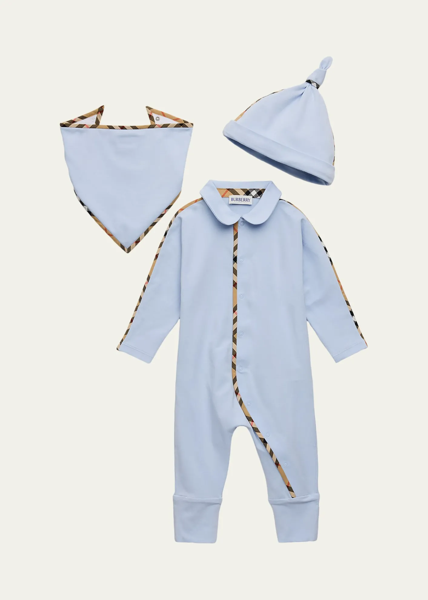 BurberryBoy's Stretch Cotton Three-Piece Gift Set, Size 1M-18M