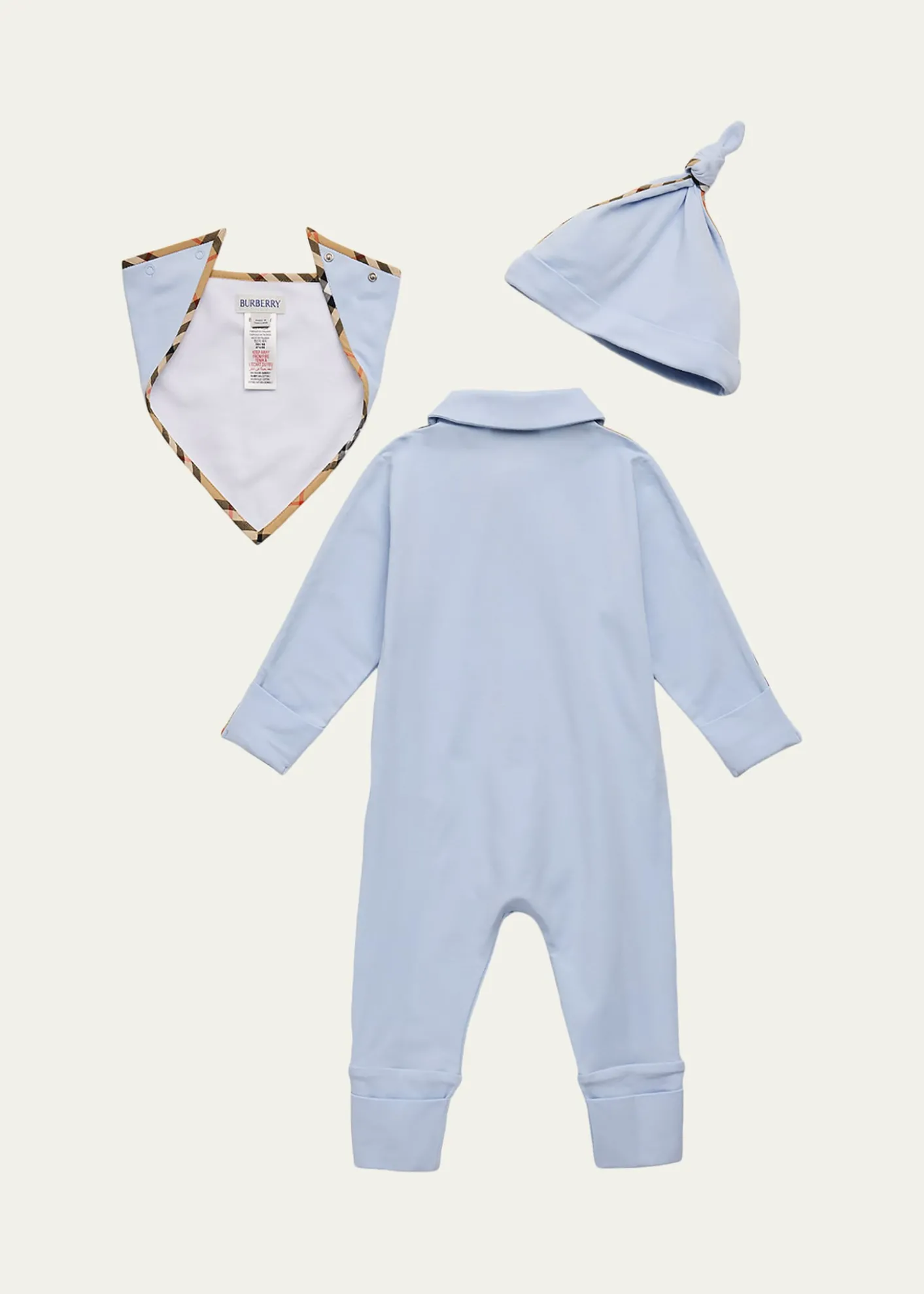 BurberryBoy's Stretch Cotton Three-Piece Gift Set, Size 1M-18M