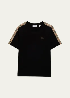 BurberryBoy's Cedar Check Tape Short-Sleeve T-Shirt, Size Newborn-14