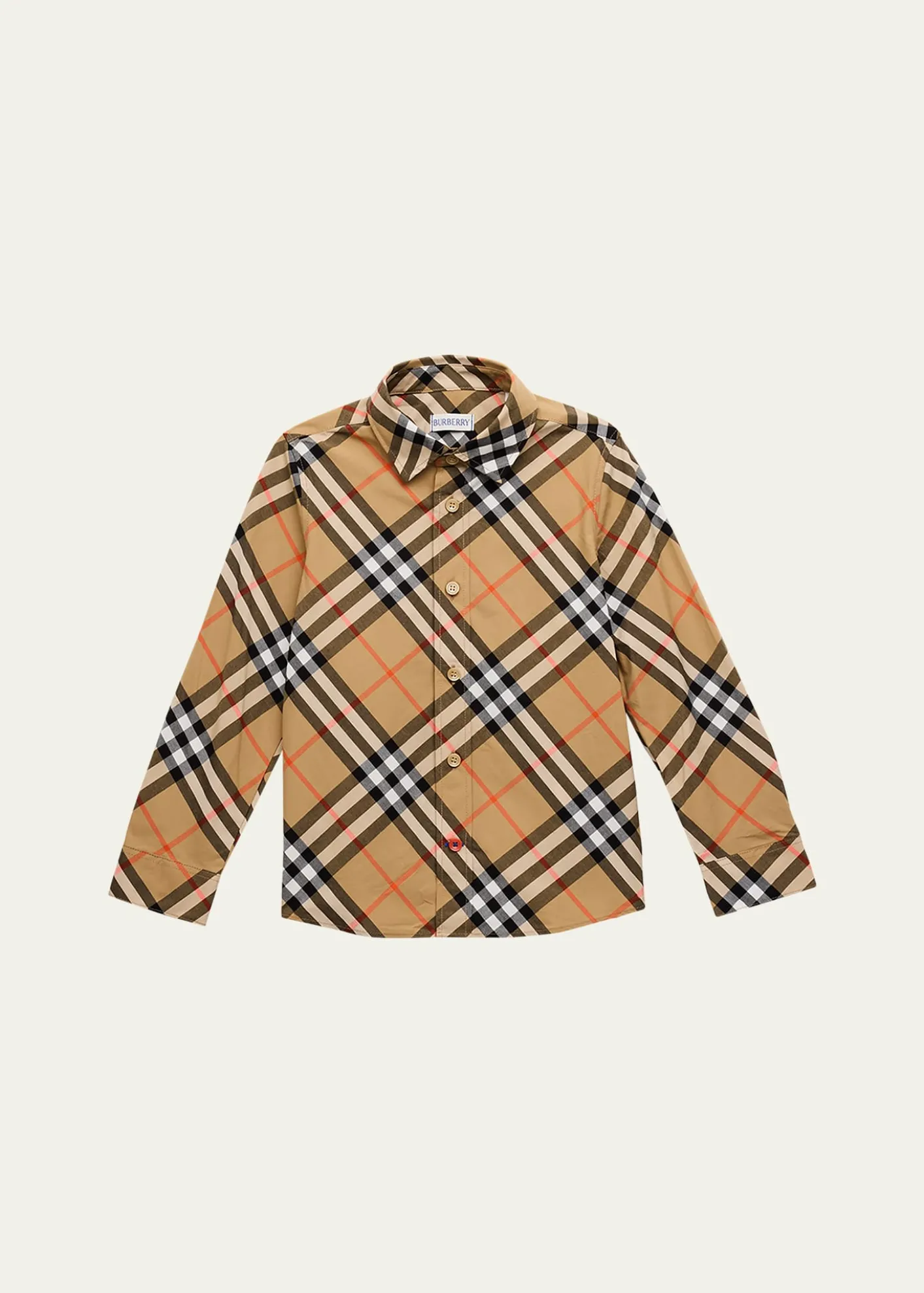 Burberry Boy's Owen Check-Print Shirt, Size 3-14