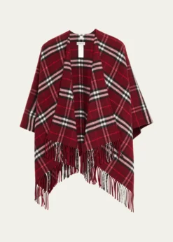 BurberryCharlotte Check Wool Cashmere Cape