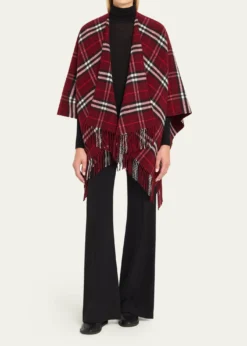 BurberryCharlotte Check Wool Cashmere Cape