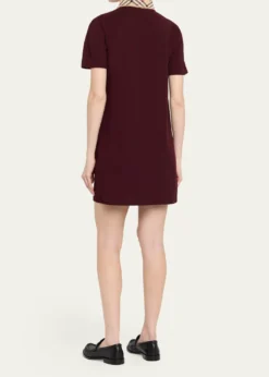 BurberryCheck Collar Cotton Polo Mini Dress