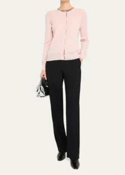 BurberryCheck Collar Crewneck Cardigan