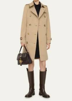 BurberryChelsea Belted Double-Breasted Trench Coat