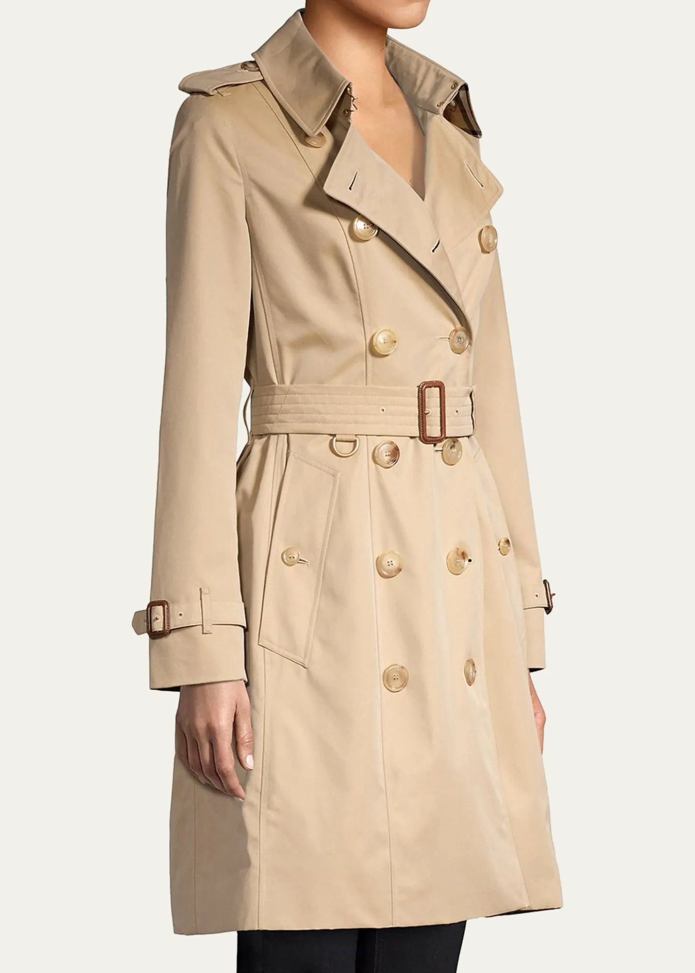 BurberryChelsea Belted Double-Breasted Trench Coat