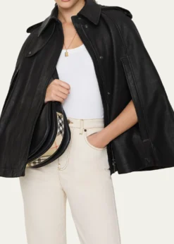 BurberryClevedon Leather Cape