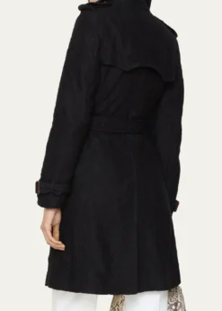 BurberryFoxfield Lace Double-Breasted Short Trench Jacket