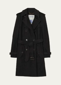 BurberryFoxfield Lace Double-Breasted Short Trench Jacket