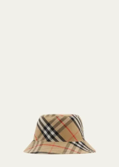 BurberryGabardine Reversible Check-Print Bucket Hat