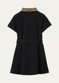 BurberryGirl's Astrid Check Polo Shirtdress, Size 3-14