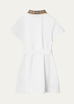 BurberryGirl's Astrid Check Polo Shirtdress, Size 3-14