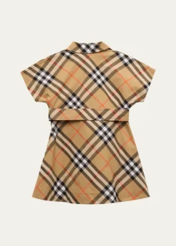 BurberryGirl's Giuletta Check-Print Shirt Dress, Size 6M-2