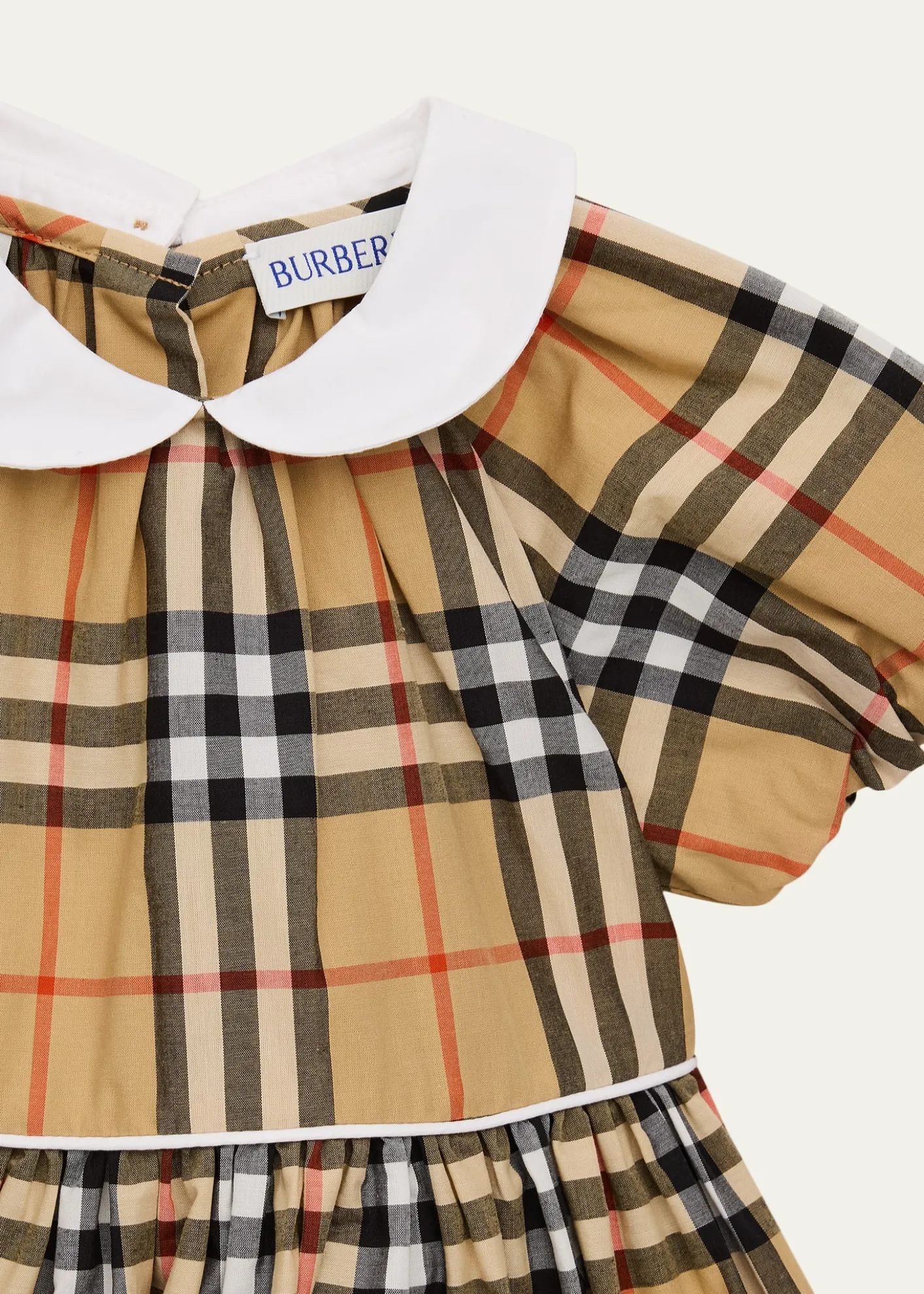 BurberryGirl's Check Cotton Dress with Bloomers, Size 1M-18M