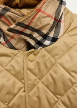BurberryGirl's Milo Corduroy-Collar Quilted Jacket, Size Newborn-14