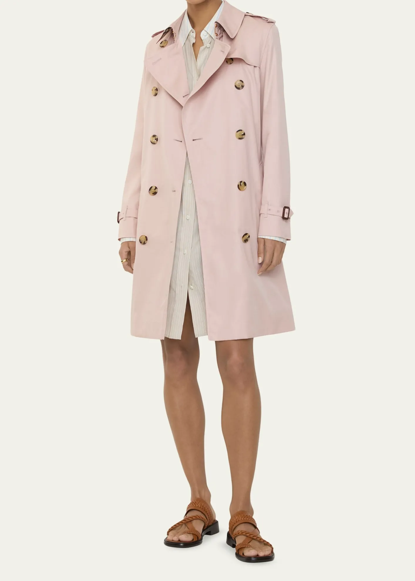 BurberryKensington Belted Double-Breasted Trench Coat