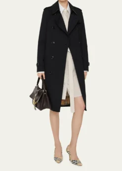 BurberryKensington Organic Belted Double-Breasted Trench Coat