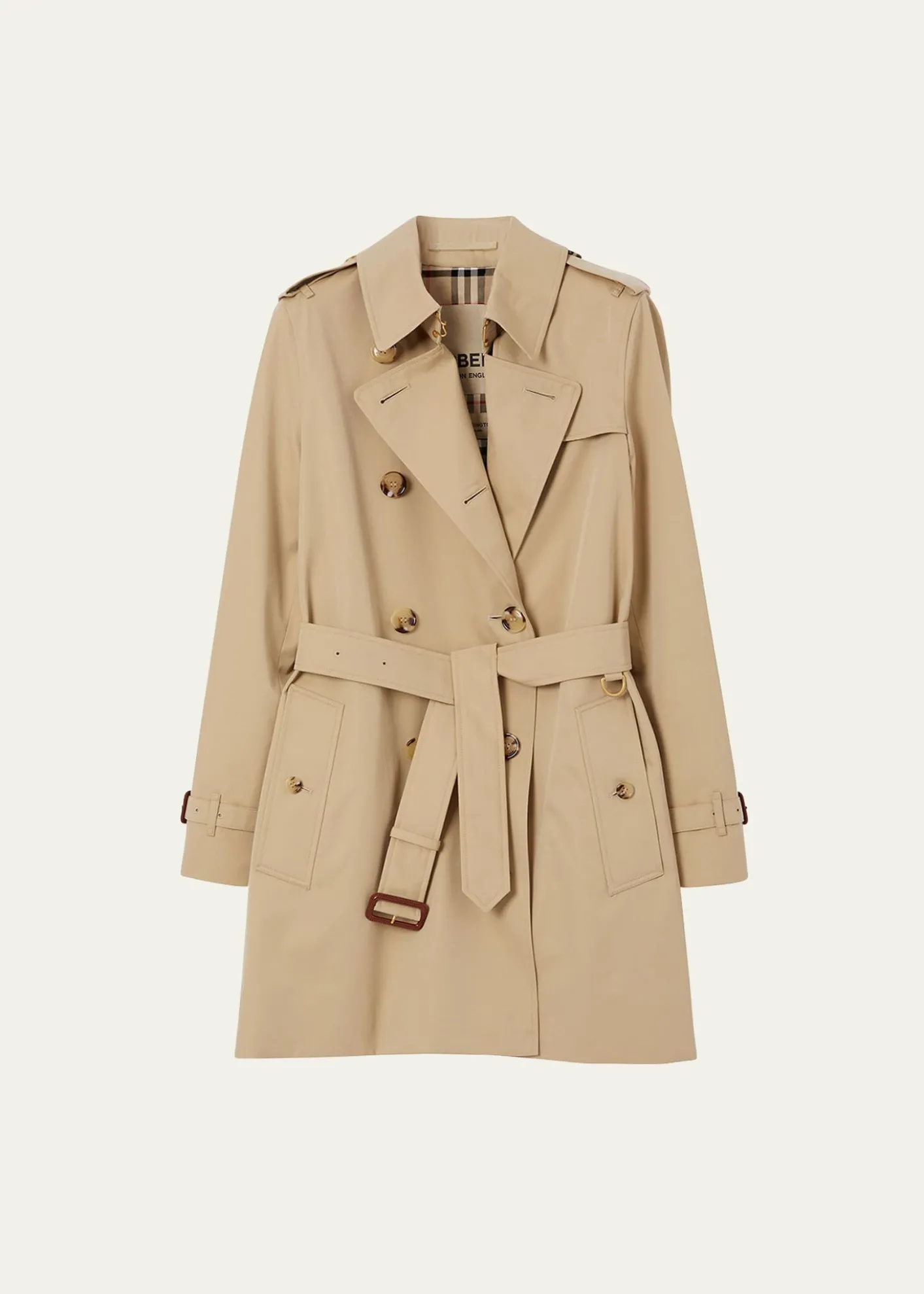BurberryKensington Quilted Short Org 2 Coat with Hood