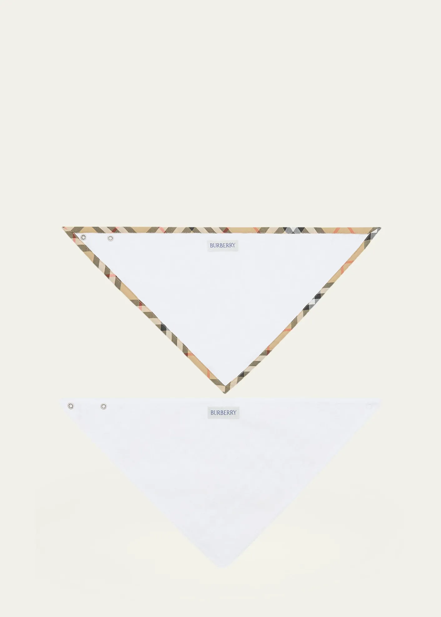 BurberryKid's Check Cotton Two-Piece Bib Set, Size 0M-24M