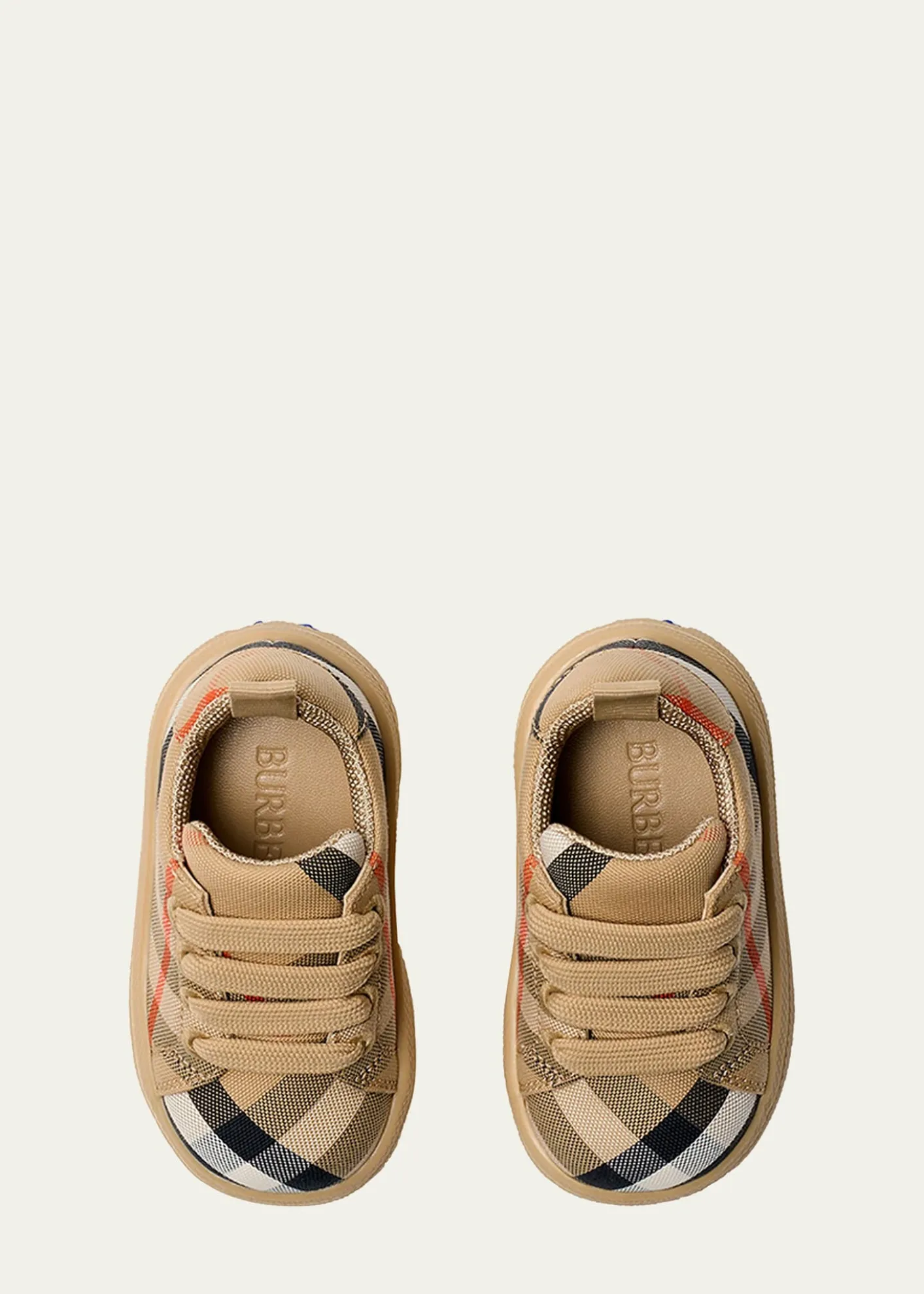 BurberryKid's Cambridge Cotton Check Sneakers, Baby