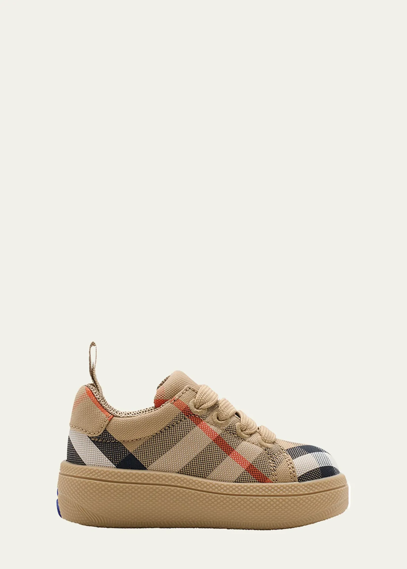 BurberryKid's Cambridge Cotton Check Sneakers, Baby