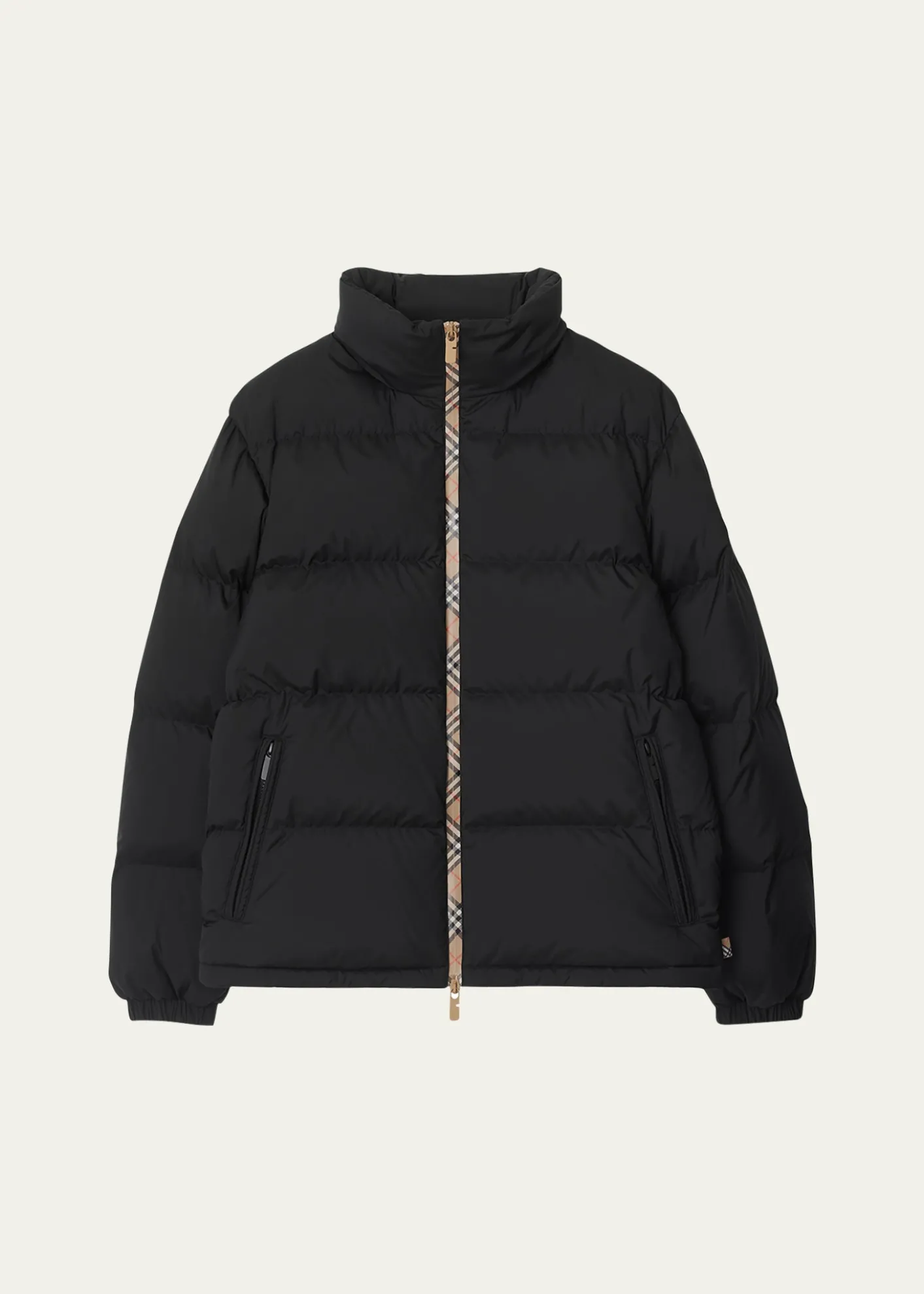 BurberryMen's Check-Zip Down Jacket
