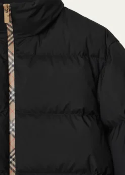 BurberryMen's Check-Zip Down Jacket