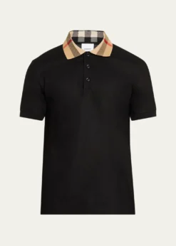 BurberryMen's Cody Check-Collar Polo Shirt