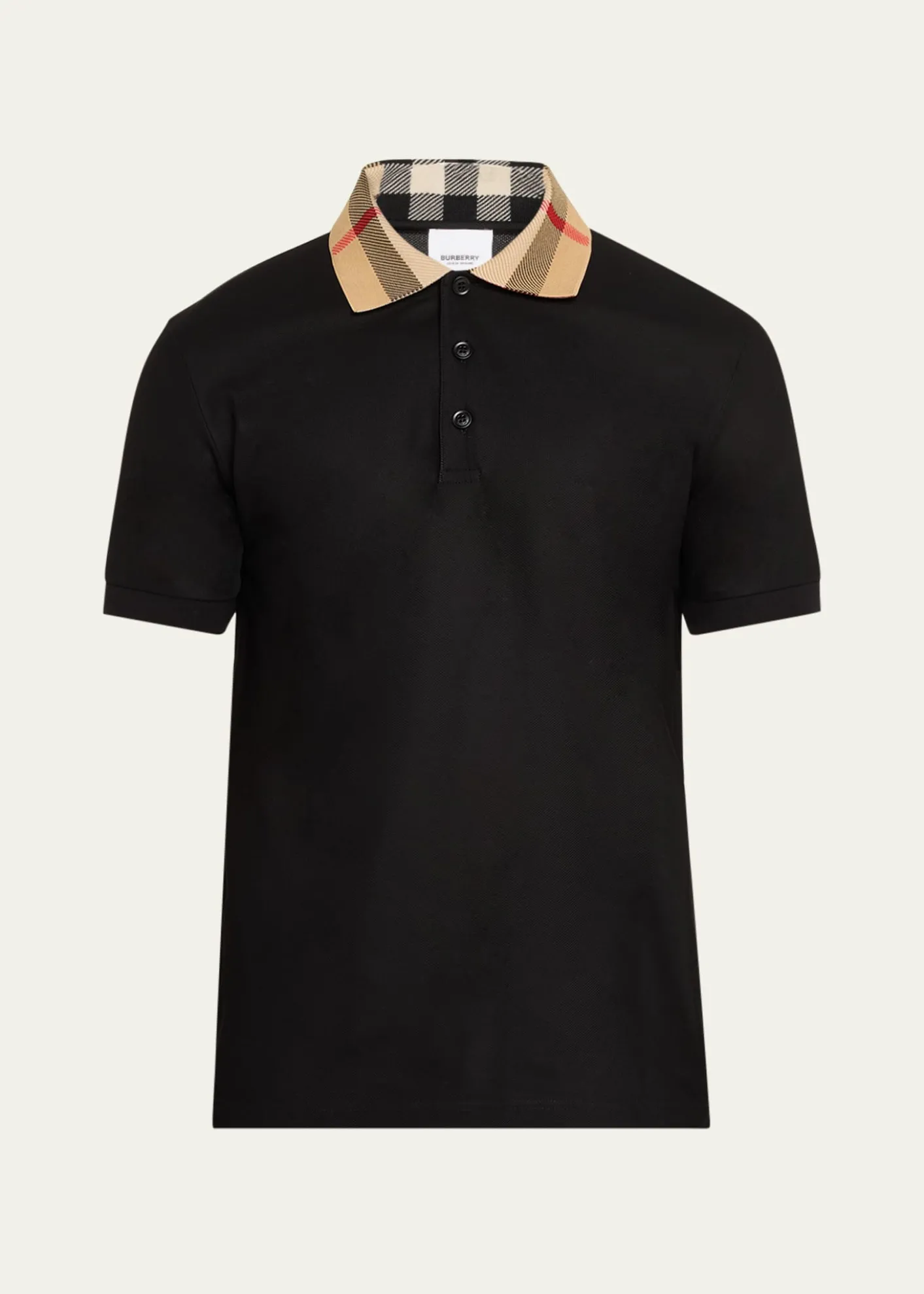 BurberryMen's Cody Check-Collar Polo Shirt