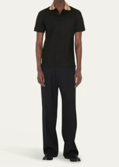 BurberryMen's Cody Check-Collar Polo Shirt