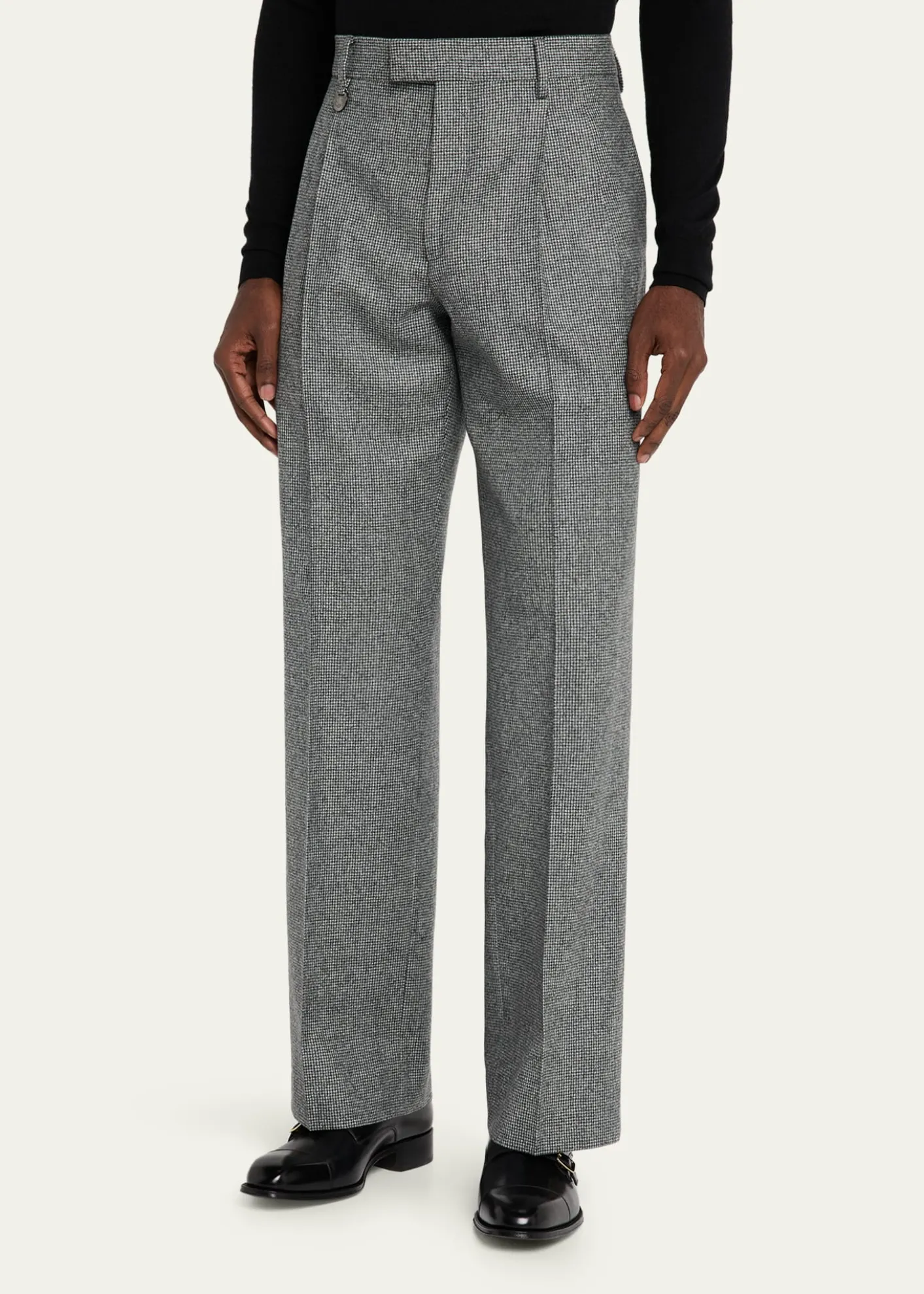 BurberryMen's Dalton Puppytooth Check Straight-Leg Trousers