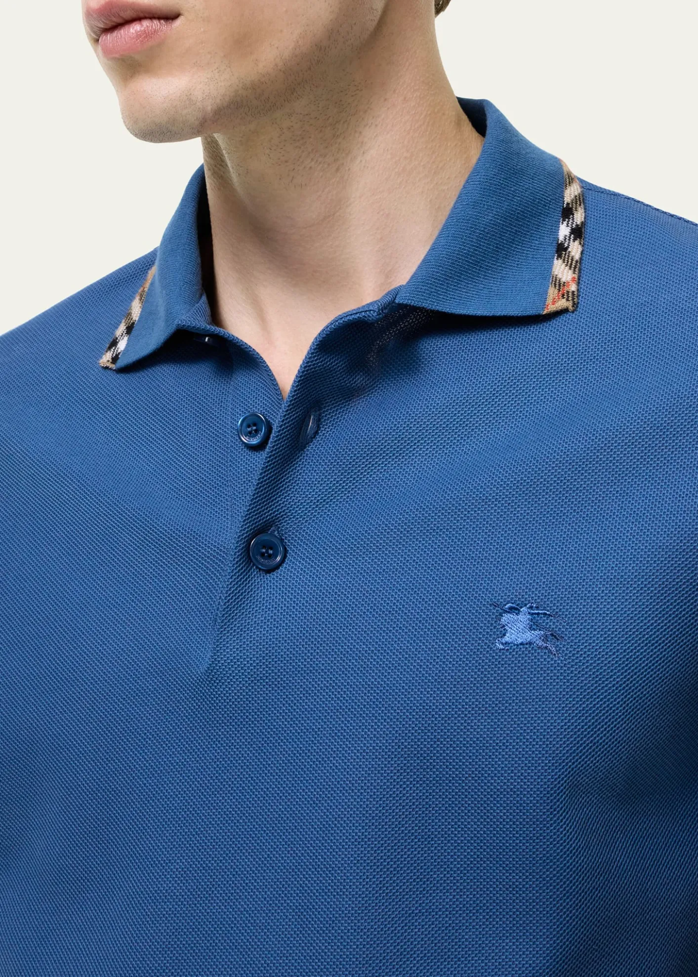 BurberryMen's Eddie Check-Trim Cotton Polo Shirt