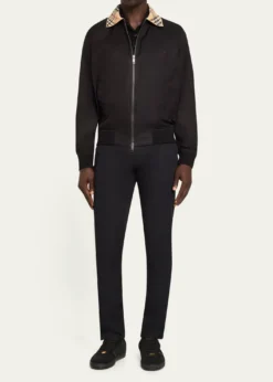 BurberryMen's Glenfields Nylon Check-Collar Blouson