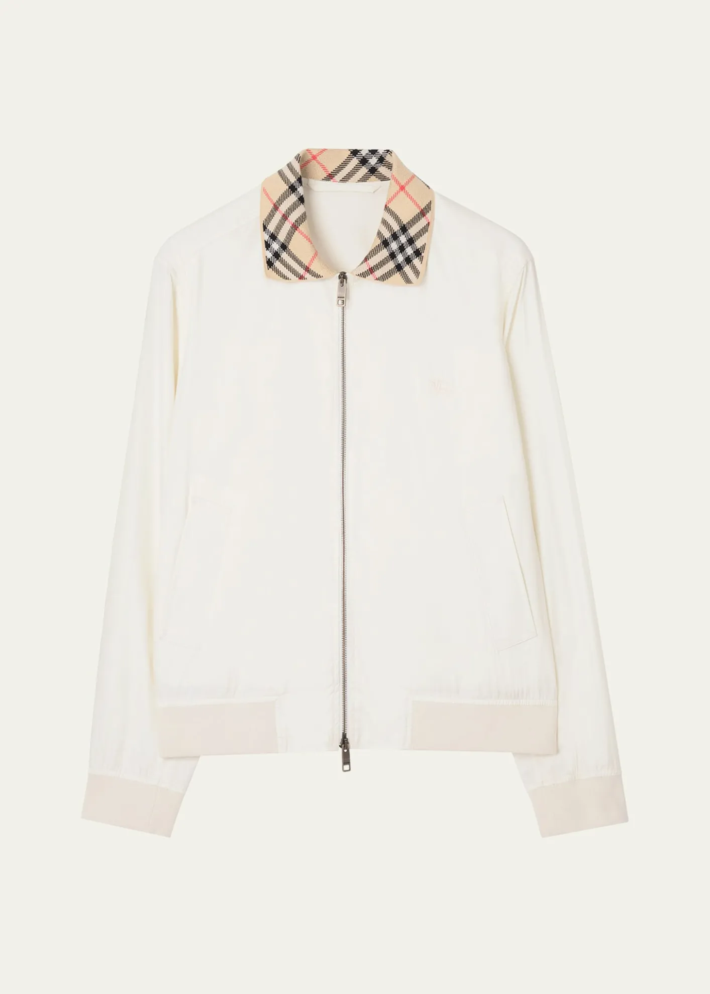BurberryMen's Hayfield Cotton Check-Collar Bomber Jacket