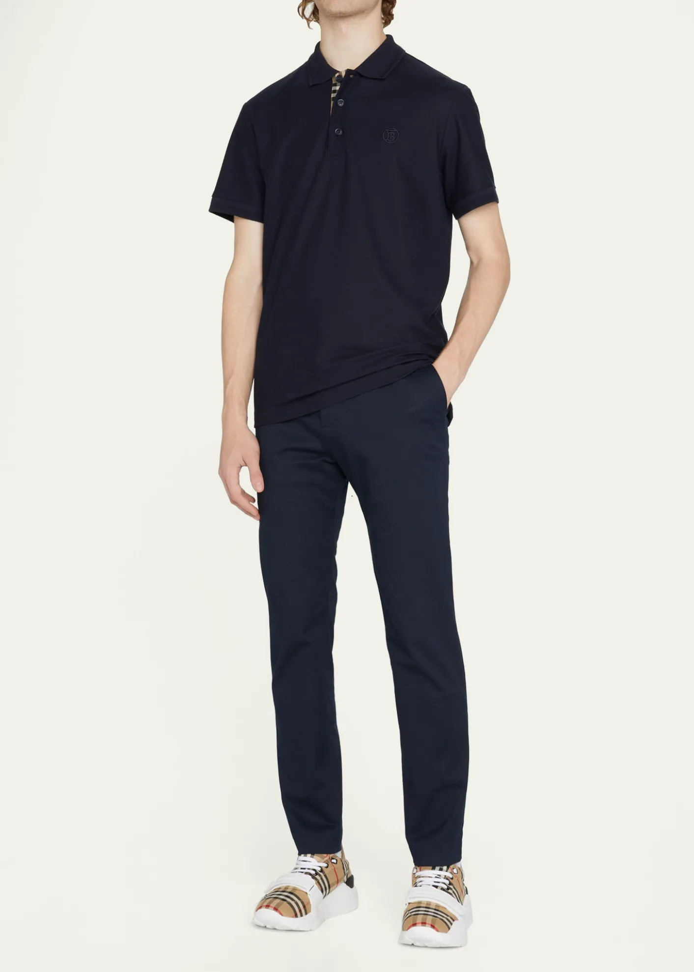 BurberryMen's Vintage Check Canvas Low-Top Sneakers