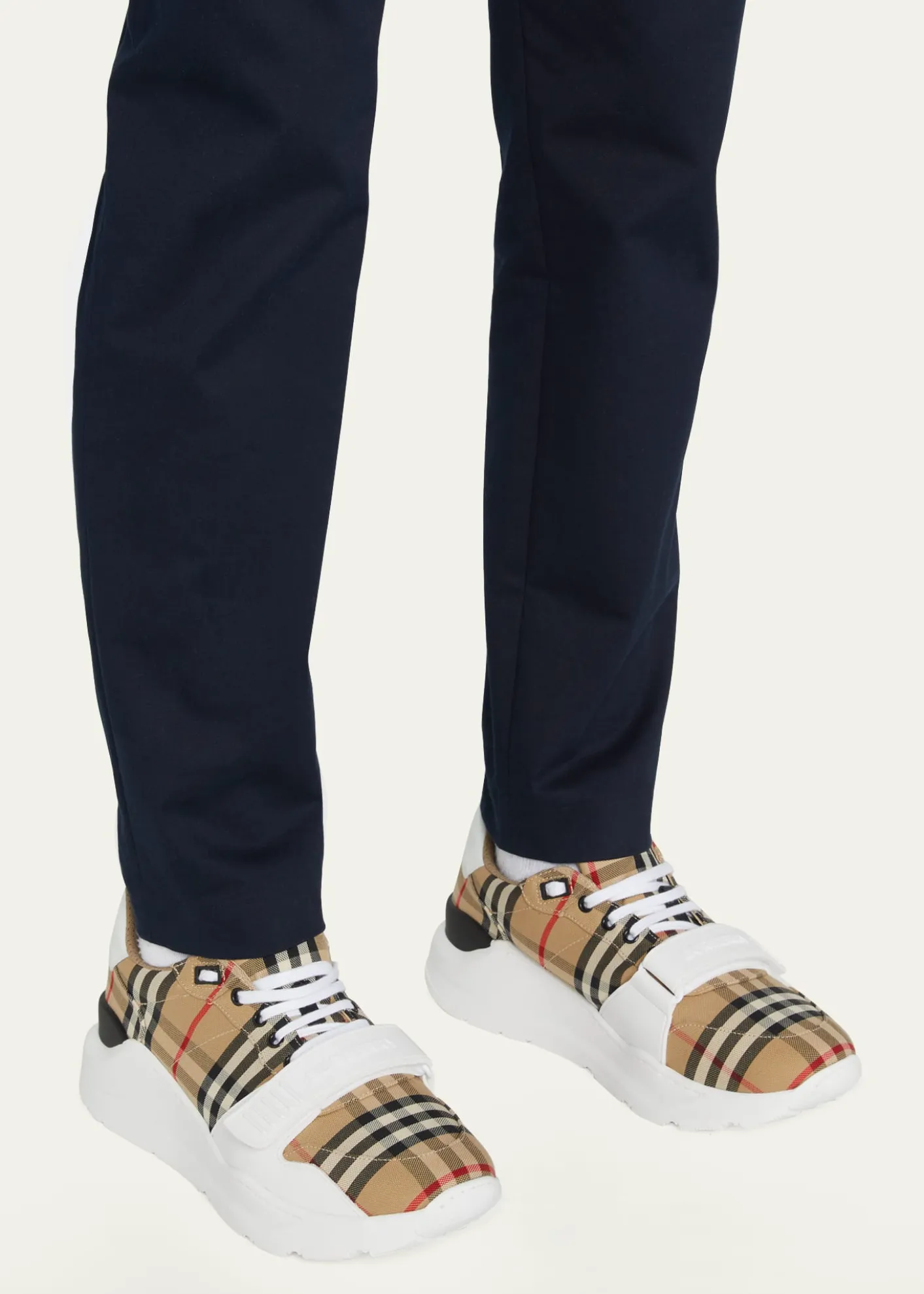 BurberryMen's Vintage Check Canvas Low-Top Sneakers