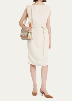 BurberryNote Check Flap Crossbody Bag