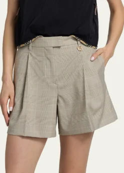 BurberryRaina Glen Plaid Wool Shorts