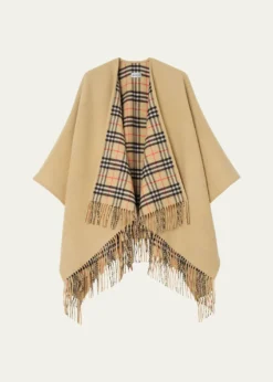 BurberryReversible Check Wool Cape