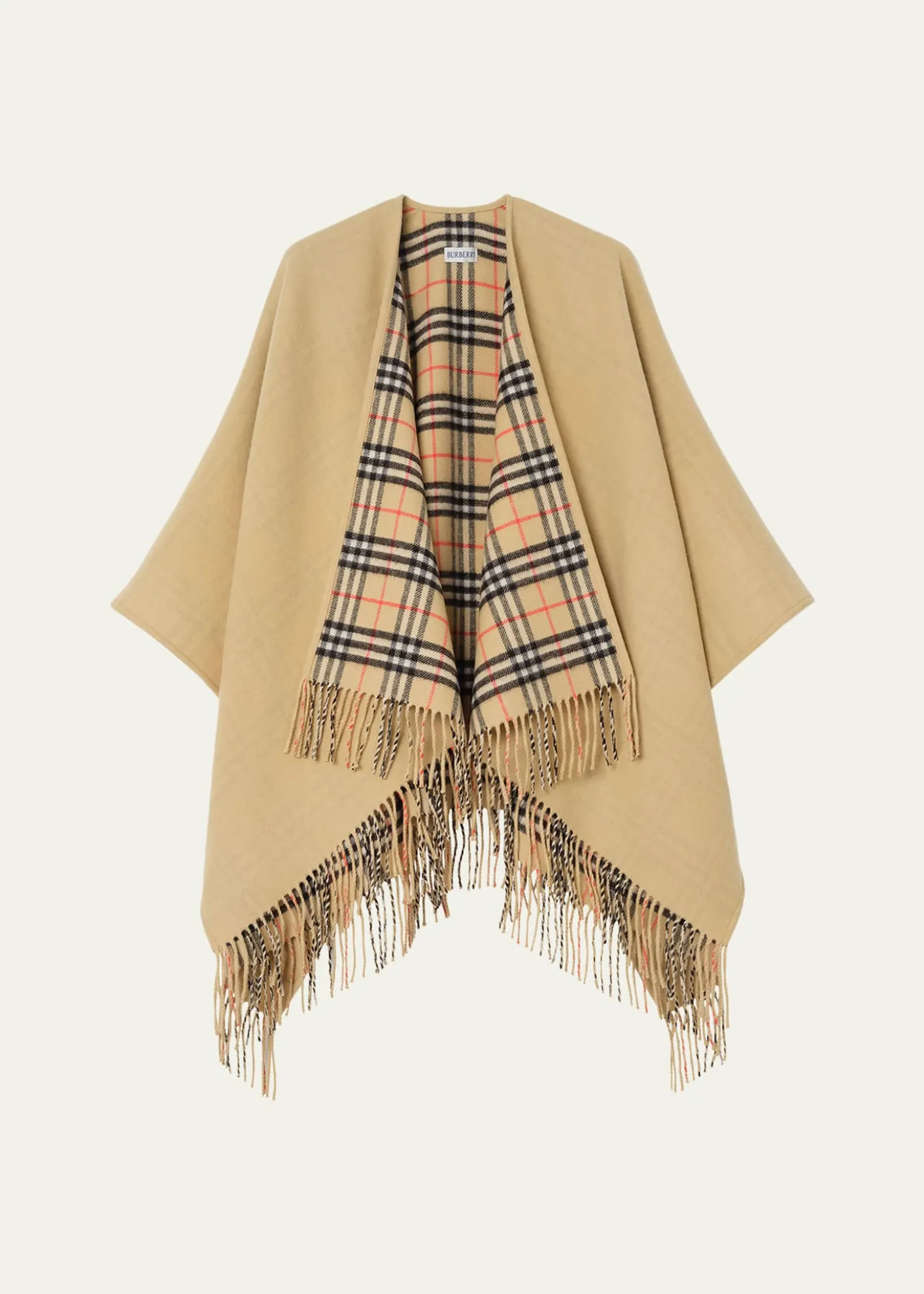 BurberryReversible Check Wool Cape