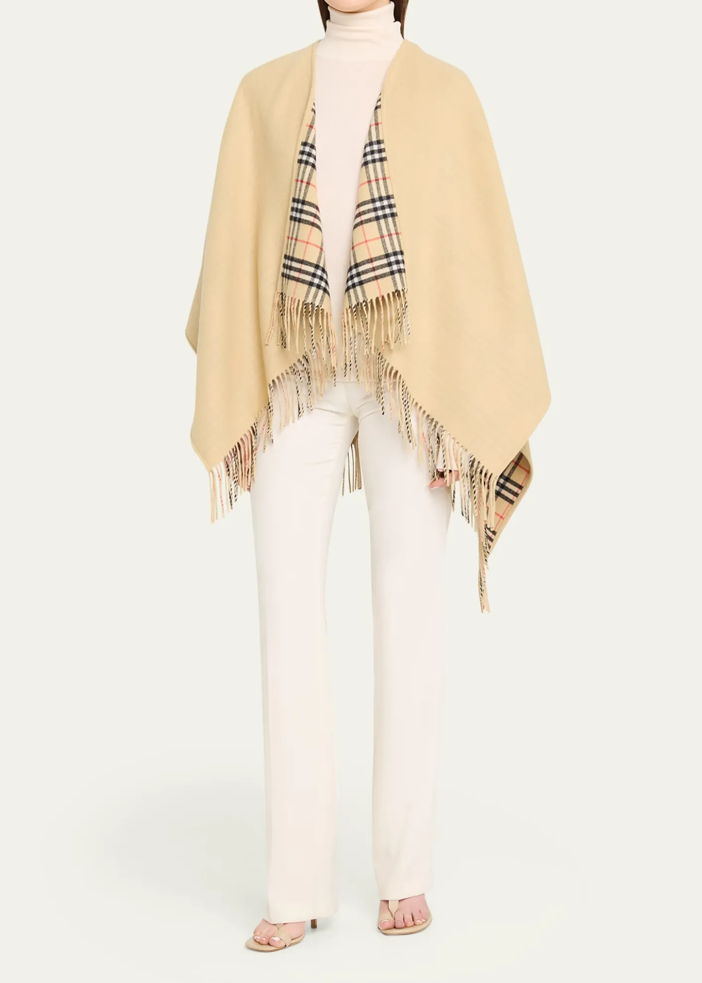 BurberryReversible Check Wool Cape