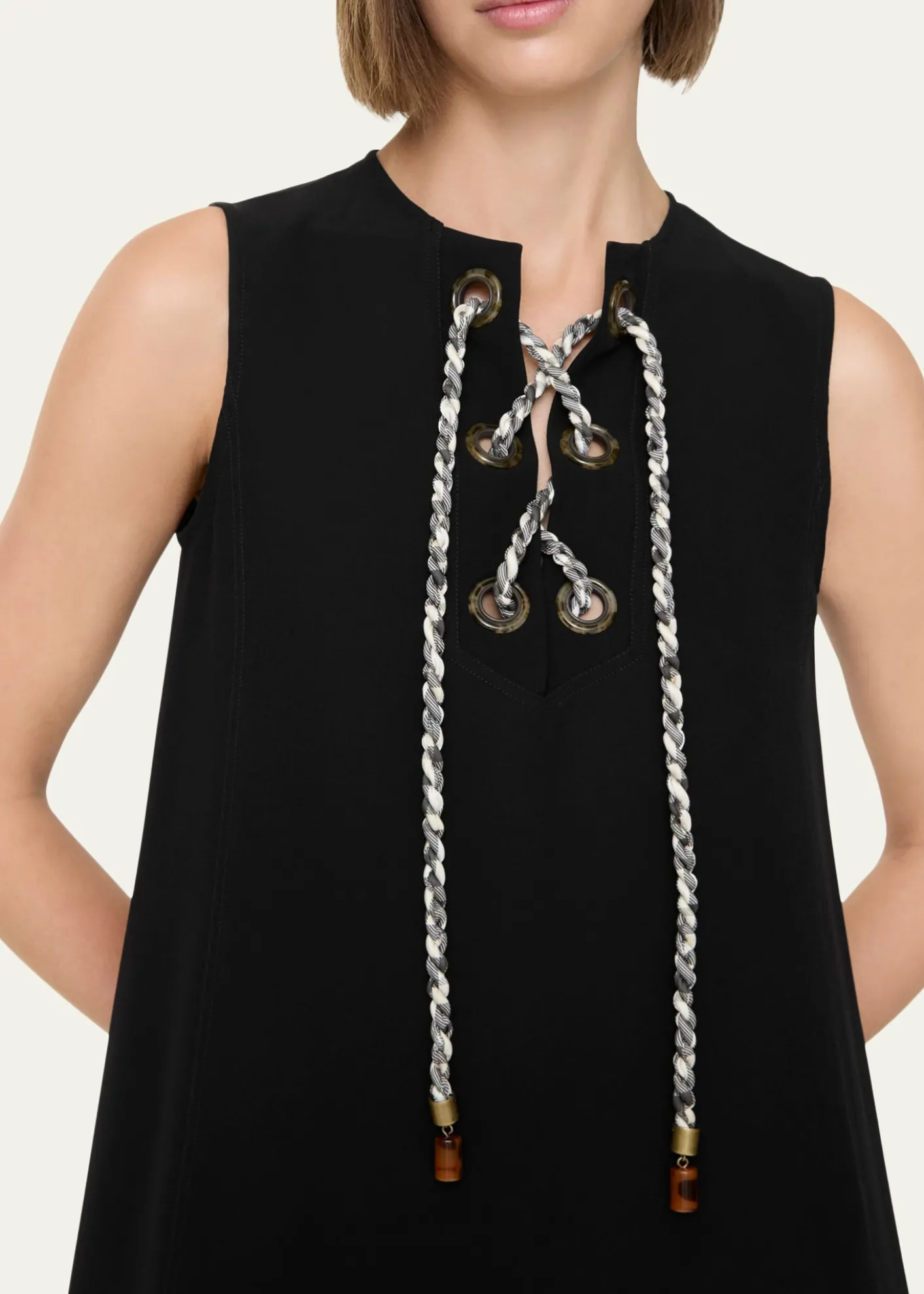 BurberryRhoslyn Sleeveless Lace-Up Mini Dress