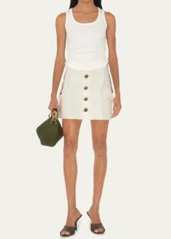 BurberryRuched Check Drawstring Tank Top