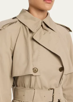 BurberryRuffle Belted Short Trench Coat