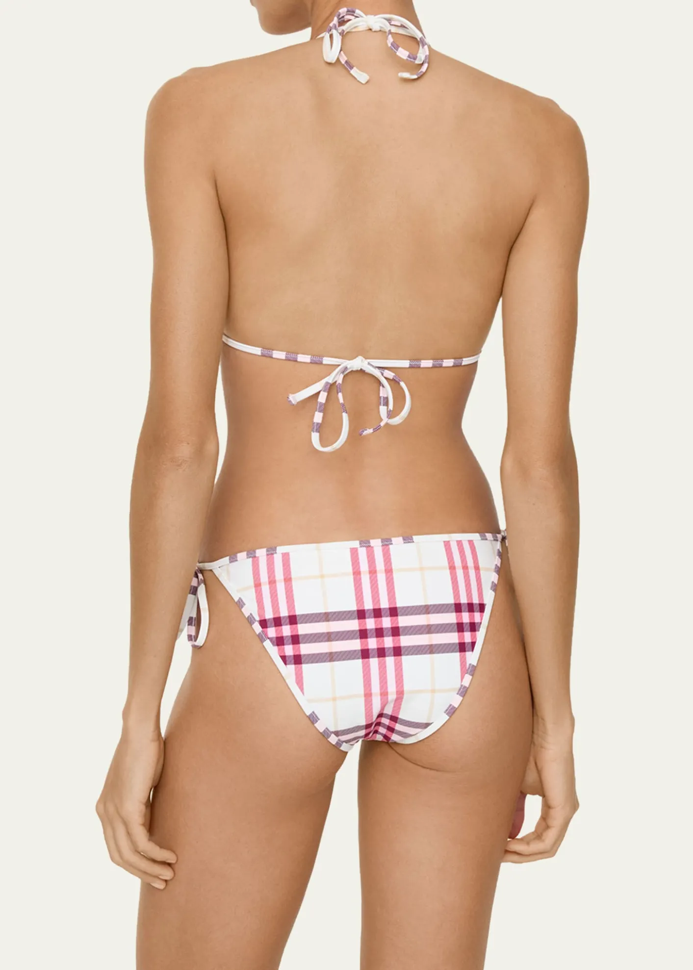 BurberrySadie Check Bikini Top