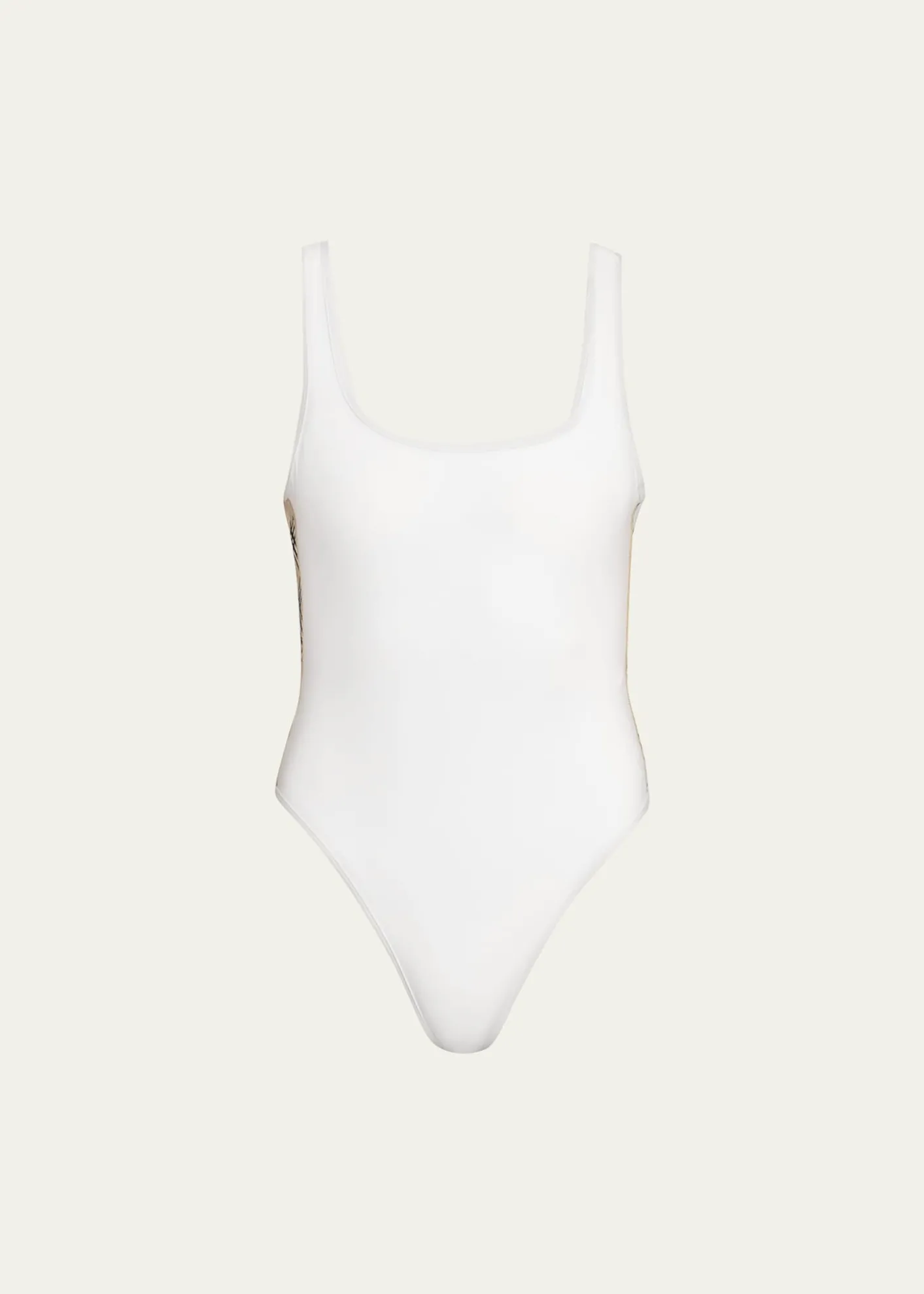 BurberrySorcha Check Trim One-Piece Swimsuit