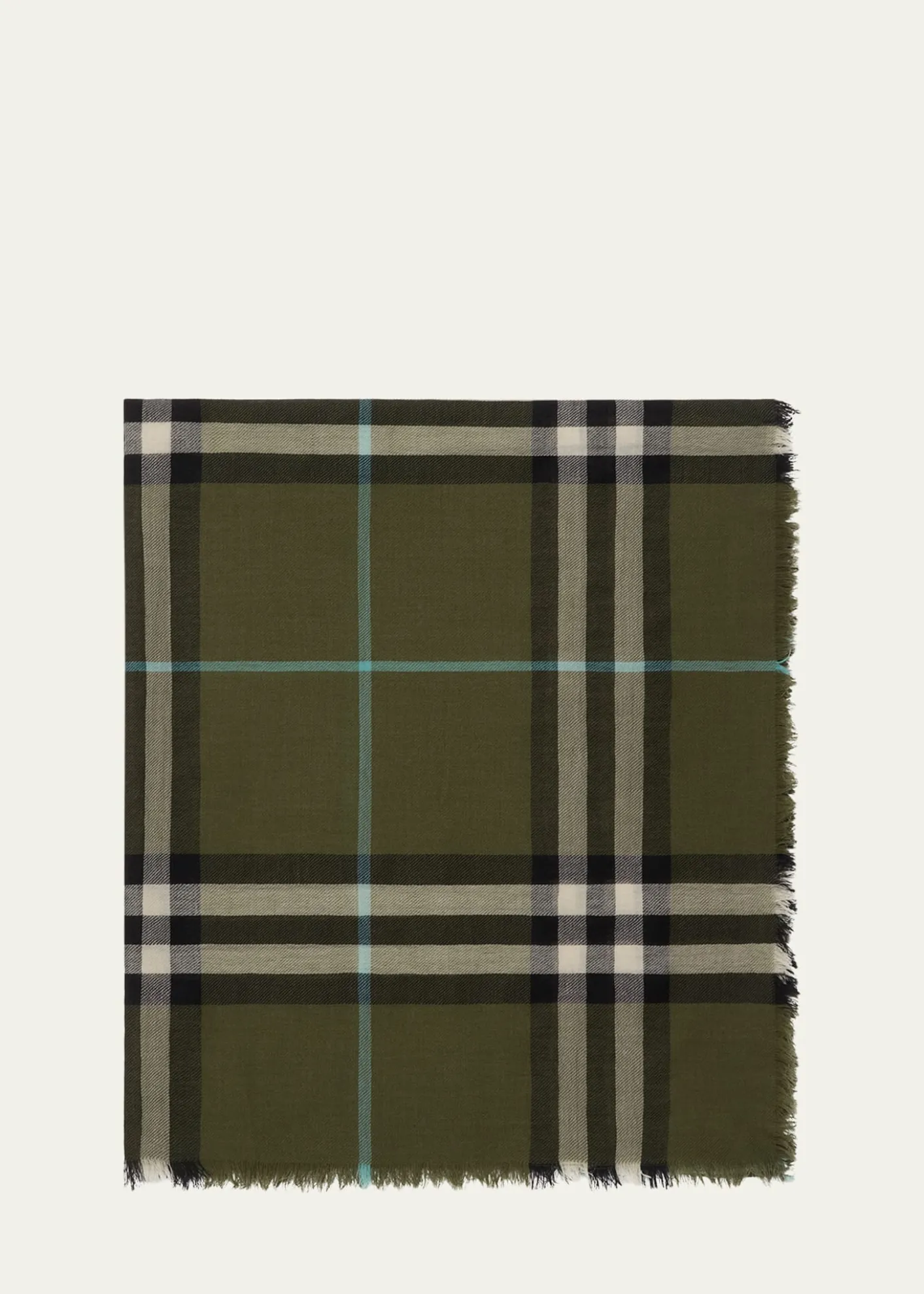 BurberryWide Check Wool Scarf