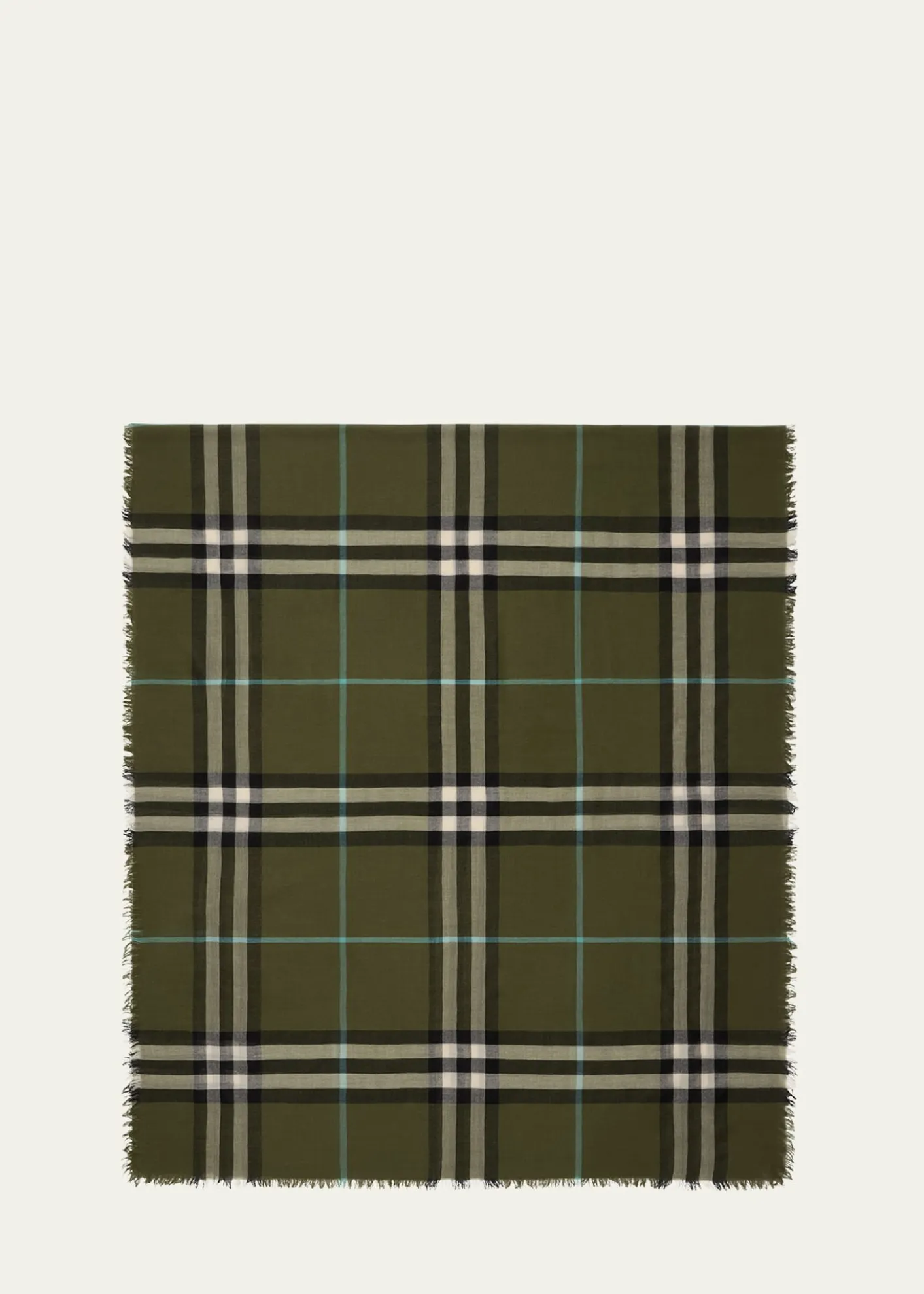 BurberryWide Check Wool Scarf