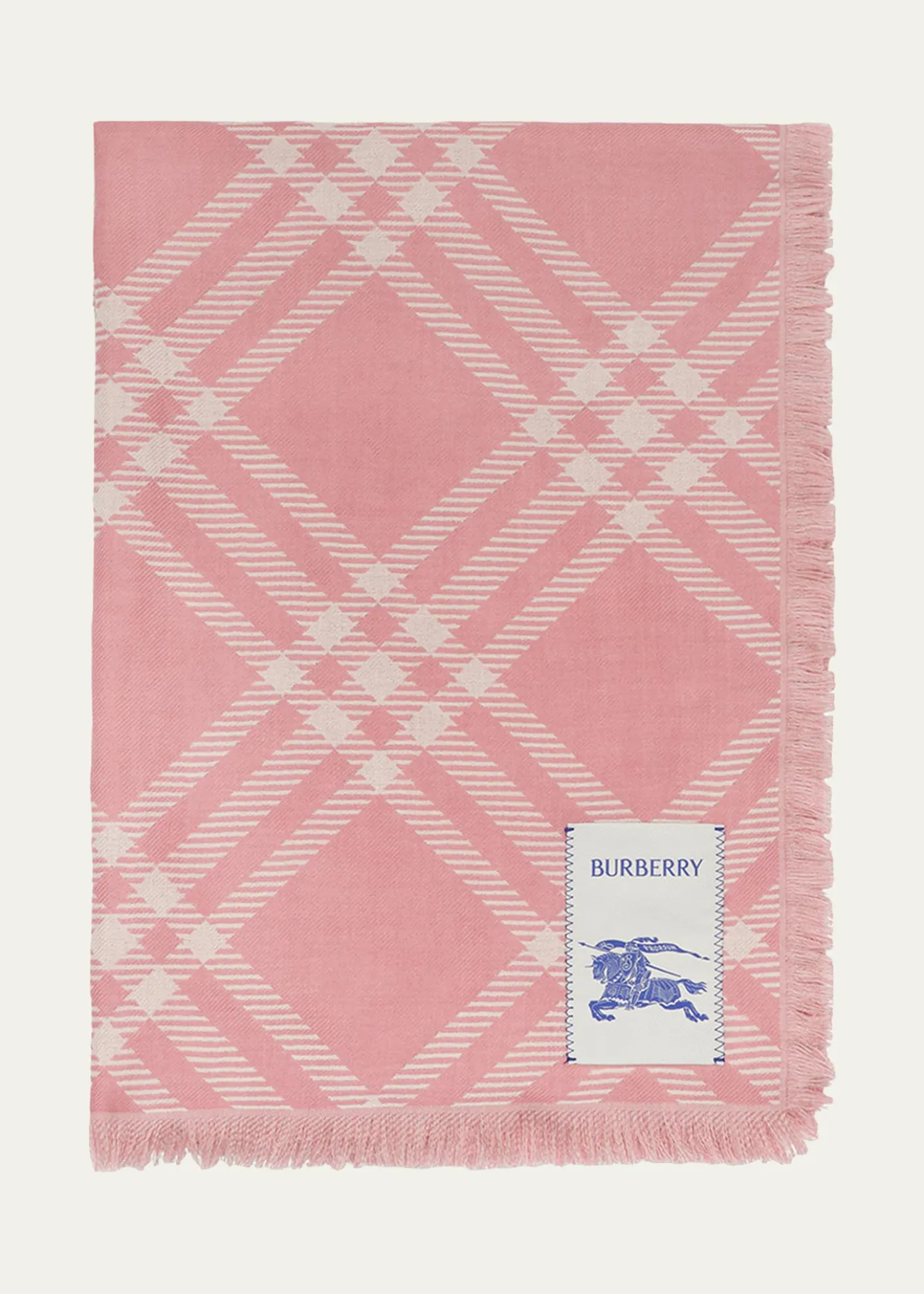 BurberryWide Check Wool Silk Scarf
