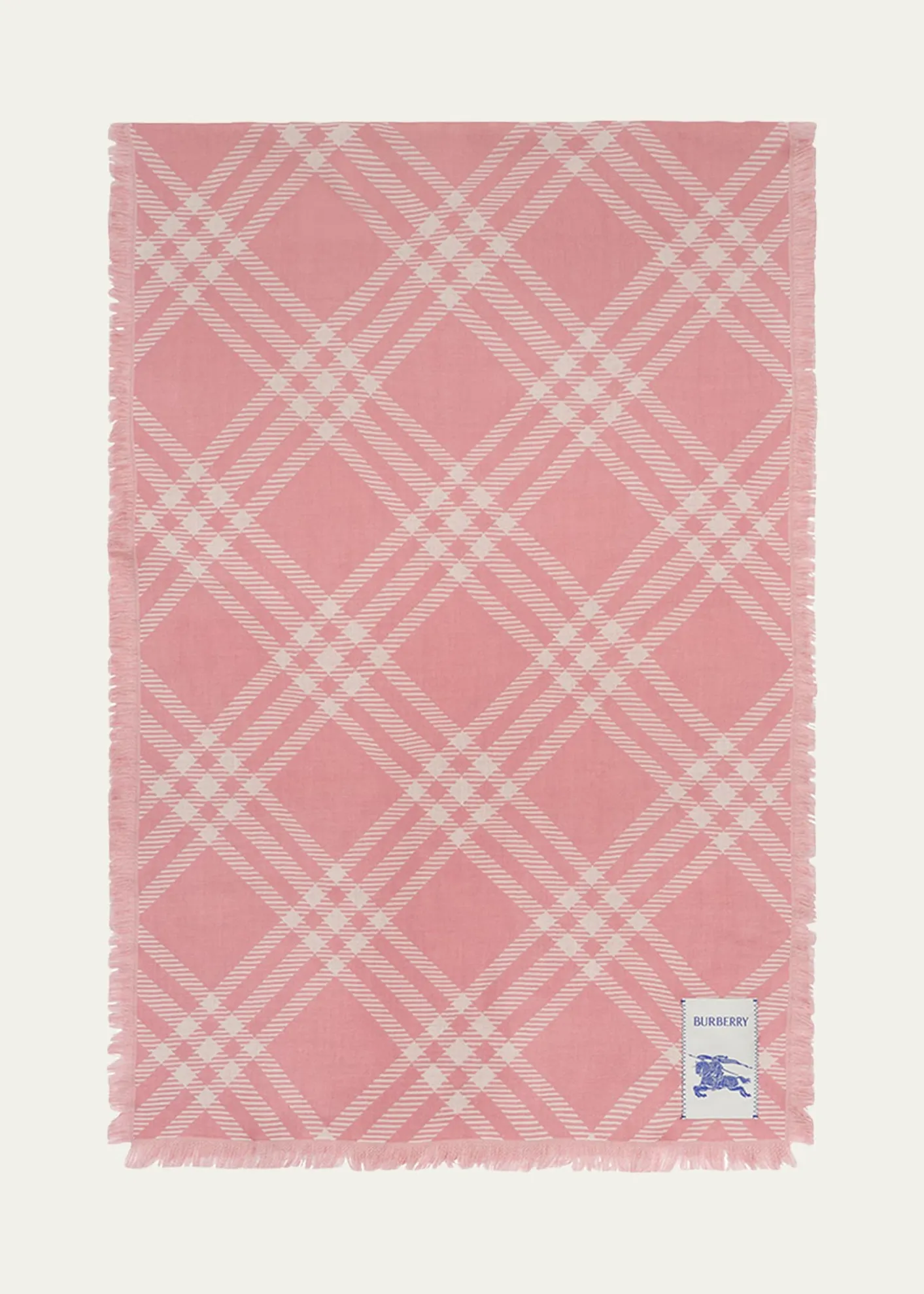 BurberryWide Check Wool Silk Scarf